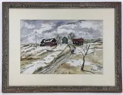 Untitled by Bruce Mitchell, Watercolor, sold Aug 2021