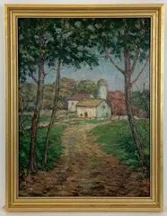 Untitled by Richard Schmueckle, Oil on board, sold Aug 2021