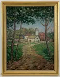Untitled by Richard Schmueckle, Oil on board, sold Aug 2021