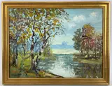 Untitled by Cesare A. Ricciardi, Oil on canvas, sold Aug 2021