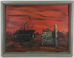Dusk at the Ranch by Thomas E. Williams, Oil on board, sold Aug 2021