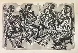 Untitled by Eugene D. Larkin, Woodcut, sold Oct 2021