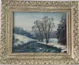 Little Lehigh Allentown PA by Clarence Ira Dreisbach, Oil on board, sold Oct 2021