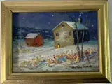Road to Dilly's Corner, New Hope, Bucks County Pa. by Christopher G. Willett, Oil on board, sold Oct 2021