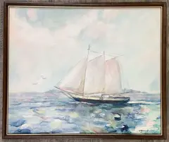 Tranquil Day by Herbert Nelson Hooven, Watercolor, sold Oct 2021