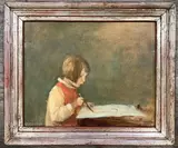 Untitled by Seymour Remenick, Oil on board, sold Oct 2021