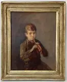 Young Musician by Seymour Remenick, Oil on board, sold Oct 2021