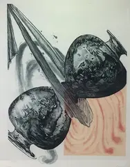 Two Urns by Phoebe Adams, Etching, sold Oct 2021
