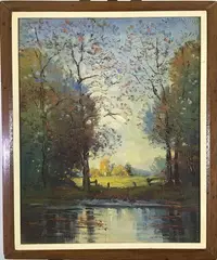 Untitled by Ernest T. Fredericks, Oil on canvas, sold Nov 2021