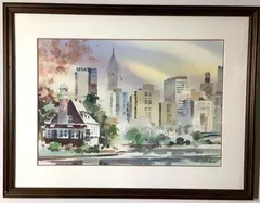 Down the River, by Howard Noel Watson, Watercolor, sold Nov 2021