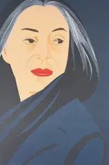 Black Scarf by Alex Katz, 1996, screen print in colors on Arches paper, sold Nov 2020