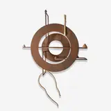 Halt the Cyclone 2 by Iza Tarasewicz, 2016, steel, ashes, concrete, cannabis fiber, and pigments, sold Nov 2020