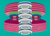 Untitled (Tires) by Derek Boshier, 1964, silkscreen on paper hinged to backing board, sold Nov 2020