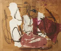 Untitled by Jay Milder, 1960, collage and mixed media on paper, sold Nov 2020
