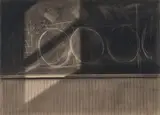 Drawing of a Blackboard by Norman Lundin, 1975, charcoal on paper, sold Nov 2020