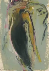 Untitled by Elvira Bach, 1987, gouache on paper, sold Nov 2020