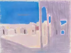 Untitled by Benoît Gilsoul, pastel on paper, sold Nov 2020