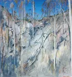 SHOALHAVEN HILLSIDE, c. 1974 – 76 by Arthur Boyd, oil on composition board, sold Nov 2020