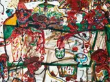 Spanish Lunch by John Olsen, 1992, oil on composition board, sold Nov 2020