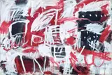 Swirly Reds And White (Tp54) by Tony Tuckson, c.1964, synthetic polymer paint on composition board, sold Jul 2020
