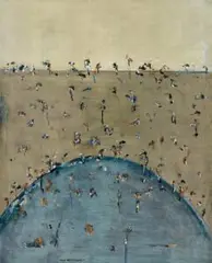 Hummock In Landscape by Fred Williams, 1967, oil on canvas, sold Jul 2020