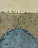 Hummock In Landscape by Fred Williams, 1967, oil on canvas, sold Jul 2020