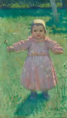 Young Girl, Étaples by Iso Rae, c.1892, oil on canvas, sold Jul 2020