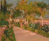 A Spanish Garden by E. Phillips Fox, c.1911, oil on canvas, sold Jul 2020
