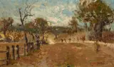 THE HOT ROAD, c.1895 – 97 by Walter Withers, oil on canvas on board, sold Jul 2020