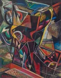 Christ Falls For The First Time by Roy De Maistre, c.1948 – 49, oil on canvas, sold Jul 2020