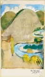 The Fish River by Brett Whiteley, 1979, synthetic polymer paint, gouache and ink on paper on paper, sold Jul 2020