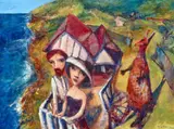 Wyewurk, 1992 (From ‘D.H. Lawrence’ Series) by Garry Shead, oil on composition board, sold Jul 2020