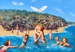 Annunciation by Garry Shead, 2000, oil on canvas, sold Jul 2020