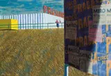 First Study For The President Factory by Jeffrey Smart, 2002-03, oil on canvas, sold Jul 2020