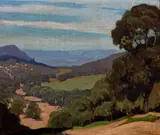 The Vale by Elioth Gruner, 1926, oil on canvas on board, sold Jul 2020