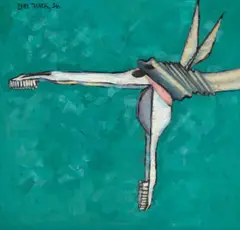Gift Horse (Verso: Study For The Draughtsman by Edwin Tanner, 1956, oil on canvas on board, sold Jul 2020