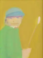 Jockey by Sam Fullbrook, c.1994, oil on canvas board, sold Jul 2020
