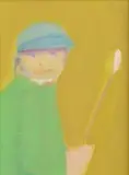 Jockey by Sam Fullbrook, c.1994, oil on canvas board, sold Jul 2020