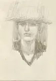 Portrait De Jeune Femme by Pierre Bonnard, 1921, pencil on paper, sold Jul 2020