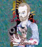 hugo by Del Kathryn Barton, 2013, synthetic polymer paint, gouache, watercolour and ink on polyester canvas, sold Jun 2020