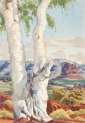 The Ghost Gum Of Palm Valley by Albert Namatjira, c.1943, watercolour and pencil on card, sold Mar 2020