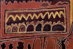 Untitled by Paddy Jaminji, 1987, natural earth pigments and natural binder (bush gum) on board, sold Mar 2020