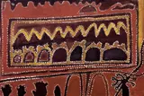 Untitled by Paddy Jaminji, 1987, natural earth pigments and natural binder (bush gum) on board, sold Mar 2020