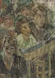 The Choir by Kate O’Connor, oil on wood panel, offered Nov 2019