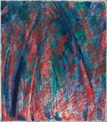 Trees by Godfrey Miller, c.1950, oil and pencil on canvas, sold Nov 2019