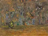Acacias In The You Yangs Ii by Fred Williams, 1978, oil on canvas, sold Nov 2019