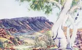Mt. Gillen, Alice Springs, N.T. by Albert Namatjira, c.1956, watercolour on paper, sold Nov 2019