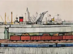 The Marshalling Yards by Michael Shannon, 1957, oil on canvas, sold Nov 2019