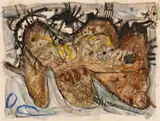 Song Of The Earth by John Olsen, 1960, watercolour and pastel on paper, sold Nov 2019