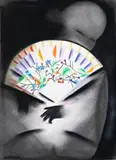 Tradition Of The Fan by Charles Blackman, 1981, pastel and charcoal on paper, sold Nov 2019